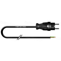 1T-MP251-00.5 Кабель cиловой в резиновой изоляции H05RN-F, эластичный 3х1.0, SCHUKO штекер > Pigtail