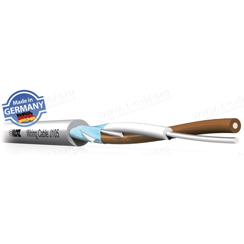 J105YGR - Кабель симметричный коммутационный, однопарный  (2х0.19 мм2), 2x0.19 мм