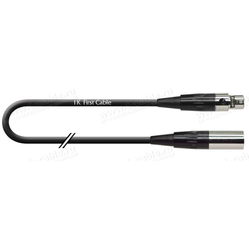 1T-AMC64-08 - Мікрофонний кабель, серія COMPACT, mini XLR4 штекер > mini XLR4 гніздо
