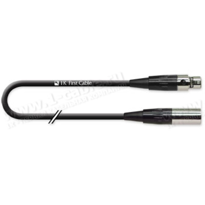 1T-AMC68-00.5 - Кабель мікрофонний, серія COMPACT, mini XLR3 гніздо > mini XLR3 штекер