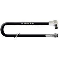 1T-VT27-05 Кабель Антенный 75 Ом, стандартный, F штекер > IEC гнездо, RG-6, D= 6.95 мм