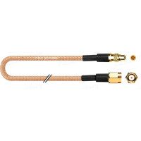 1T-VXS54-001 Кабель коаксиальный переходной 50 Ом, компактный, MMCX штекер > SMA штекер, RG316/U