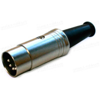 AC-DIN5-NAG - Кабельний роз'єм DIN 5-пін, штекер, розгортка 180°, срібні контакти