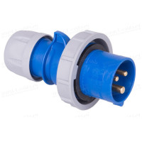 0132-6 - Кабельний роз'єм СЕЕ штекер SHARK, кабельне введення, IP67, 2P+E | 16 А /230 В