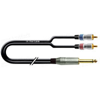 1T-AIC119-00.5 Аудиокабель сдвоенная пара, параллельный, Jack 6.3 моно штекер > 2х RCA штекер