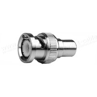 J01008B0839 - Кабельный переходной адаптер 75 Ом · BNC штекер > RCA гнездо, латунь /покрытие никель