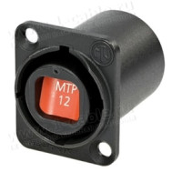 NO12FDW-A - Панельний оптичний роз'єм opticalCON MTP® гніздо-гніздо, фланець D-типу, IP65