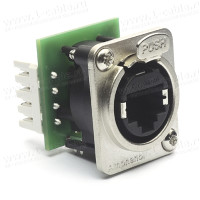 RJX8FD5I - Роз'єм RJ45, гніздо, серії XLRnet, в корпусі D-типу, CAT 5e, затискач IDC