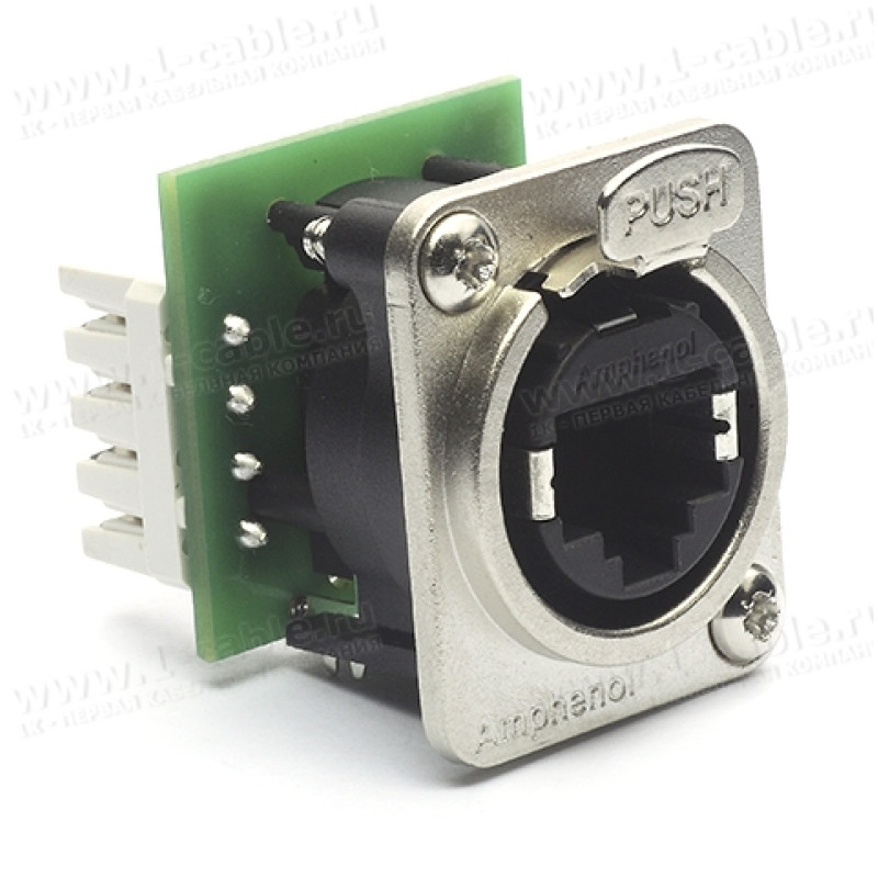 RJX8FD5I - Роз'єм RJ45, гніздо, серії XLRnet, в корпусі D-типу, CAT 5e, затискач IDC