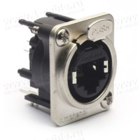 RJX8FD3VB - Роз'єм RJ45, гніздо, серії XLRnet, у корпусі D-типу, для встановлення на плати