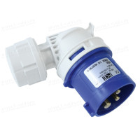 8013-6 - Кабельний кутовий роз'єм СЕЕ штекер TWIST, кабельне введення, IP44, 2P+E | 16 А /400 В