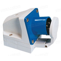 514-6d - Панельний накладний роз'єм CEE штекер, бокове введення, захисна кришка, IP44, 3P+E