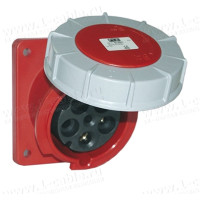443-6 - Панельний роз'єм CEE гніздо POWER TWIST, похилий введення, фланець 120x130 з 4 відп.
