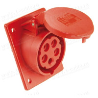 415-6 - Панельний роз'єм CEE гніздо TWIST, похилий введення, фланець 80x97 з 4 відп. 60x73 мм