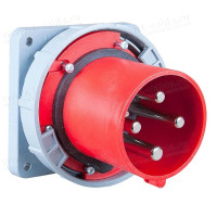 643-6 - Панельний роз'єм CEE штекер, пряме введення, фланець 120x120 з 4 відп. 100x100 мм