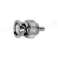 J01008G0038 Кабельний перехідний адаптер 50 Ом · штекер BNC > SMB штекер, латунь / покриття нікель