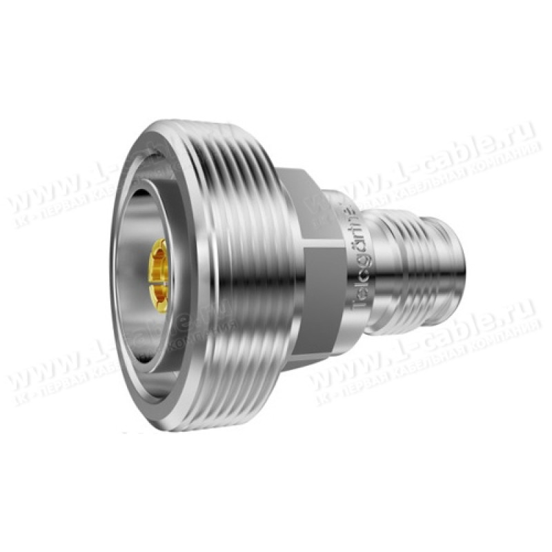 J01122A0019 - Кабельный переходной адаптер 50 Ом · 7-16 гнездо > 2.2-5 гнездо, латунь /покрытие белая бронза