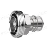 J01122A0021 - Кабельный переходной адаптер 50 Ом · 7-16 гнездо > 2.2-5 штекер, латунь /покрытие белая бронза