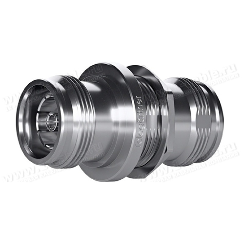 J01442C0002 - Панельный переходной адаптер 4.3-10 · 50 Ом гнездо > гнездо, крепление- гайка