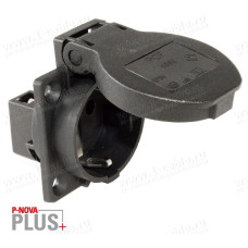 1050-0ss - Роз'єм SCHUKO, що вбудовується, гніздо MIDNIGHT P-NOVA Plus, захисна кришка, фланец