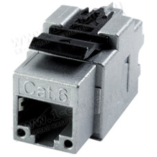 J00029A0036 - Разъем RJ45, гнездо, панельная вставка AMJ, Cat.6A, T568A, экранированная