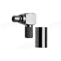 J01340B0121 - Кабельний кутовий роз'єм, MMCX штекер, 50 Ом, губки: N01003A0010