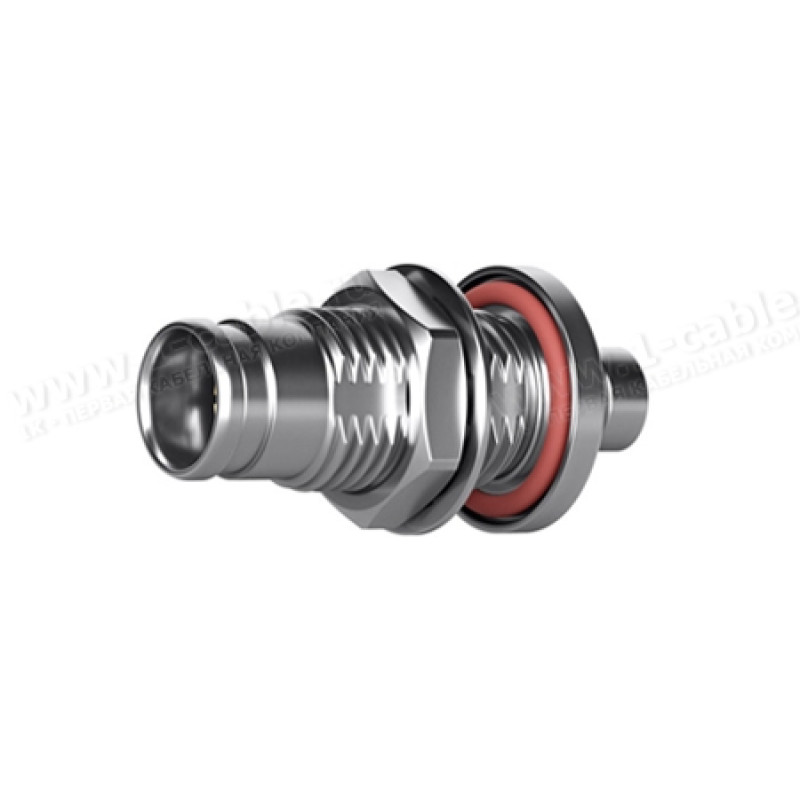 J01481A0002 - Разъём 1.5-3.5, монтажный, гнездо, 50 Ом, уплотнение к панели, обратное крепление