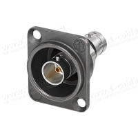 NBB75DFGX - Адаптер BNC проходной, панельный, гнездо-гнездо, D- посадка, заземленный корпус