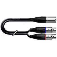 1T-AIC64-00.1 - Аудиокабель переходной, XLR5 штекер > 2х XLR3 гнездо, диаметр- 3.4x7.0 мм