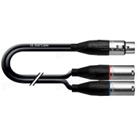1T-AIC65-00.1 Аудиокабель переходной, XLR5 гнездо > 2х XLR3 штекер, диаметр- 3.4x7.0 мм, цвет- черный