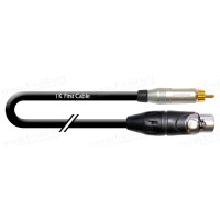 1T-AIC66-00.1 Аудиокабель переходной, XLR3 гнездо > RCA штекер, диаметр- 6 мм, цвет- черный