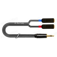 1T-AIC83-06 Аудиокабель переходной, Jack 3,5 stereo штекер > 2x Jack 3,5 моно гнездо, диаметр- 3.4x6.4 мм