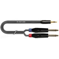 1T-AIC9-00.5G Аудиокабель переходной, Grade, Jack 3.5 stereo штекер > 2x Jack 6.3 mono штекер