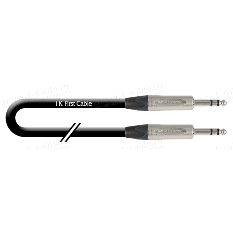 1T-AMBN22-00.5 - Кабель мікрофонний, Basic, Jack 6,3 stereo штекер > Jack 6,3 stereo штекер