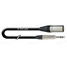 1T-AMBN25-00.5 - Кабель микрофонный, Basic, XLR3 штекер > Jack 6,3 stereo штекер, разъемы Neutrik
