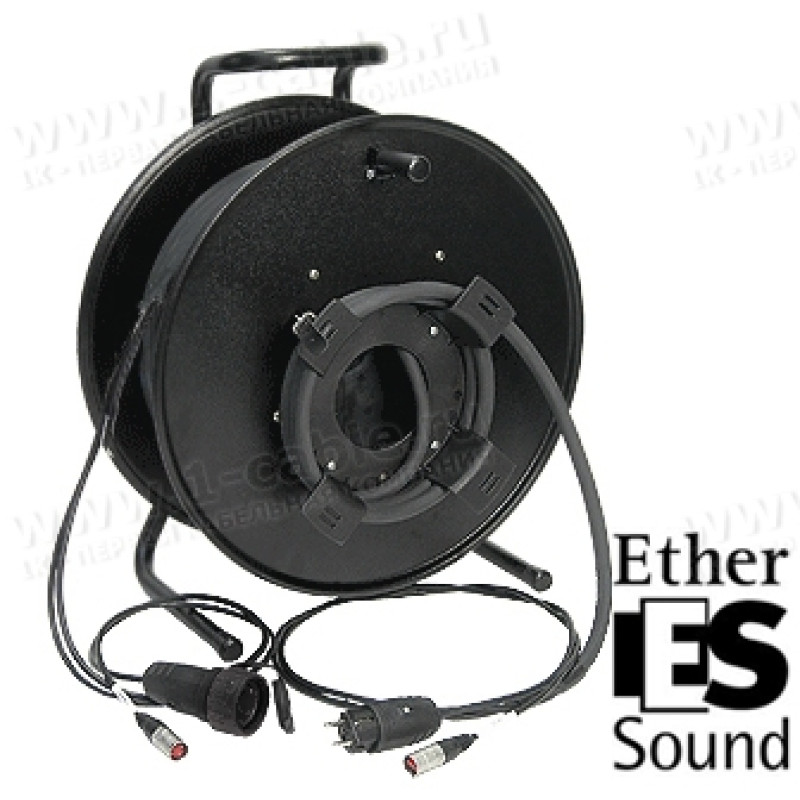 1T-E1P1/0X-100 - InterCON кабельная система на катушке, 1x Ethernet 5E RJ-45 штекер, SCHUKO