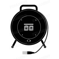 1T-OT1/1-100 - DMX1/AES-EBU кабельна система на котушці, XLR5 гніздо-штекер (паралель)