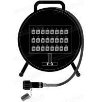 1T-PW16/8RM-100 - 24-кан.(16-IN/8-OUT) студийная АУДИО мультикорная система на катушке