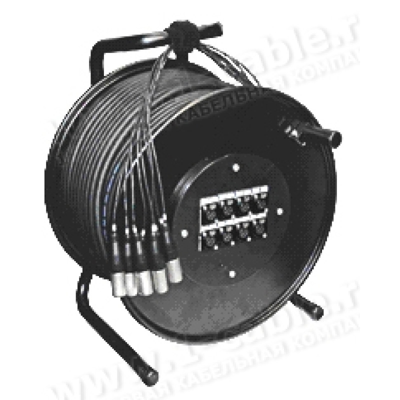 1T-PW4/0RX-100 - 4-кан.(4-IN) студійна АУДІО мультикорна система на котушці (4x XLR3 гніздо)