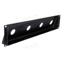 2U-CAMTR-04DSA - 19" рекова панель похильна з пробивкою під Triax роз'єми DS серії 1051