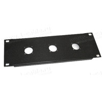 2Umini-CAMTR-03FCFR - 10" рекова панель з пробивкою для гібридних оптичних роз'ємів Canare