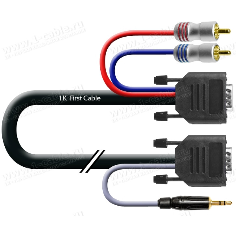 1T-AV45-01.5T Кабель комбінований (VGA + звук) для під'єднання аудіо-відео пристроїв до ПК