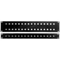 BP-JACK-001 - 19" рекова панель з пробивкою під роз'єми Jack 6.3, Basic. висота - 2U, 32 отвори