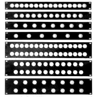 BP-XLR-015 - 19" рекова панель з пробивкою під XLR роз'єми D серії, Basic, сталь - 1.5 мм
