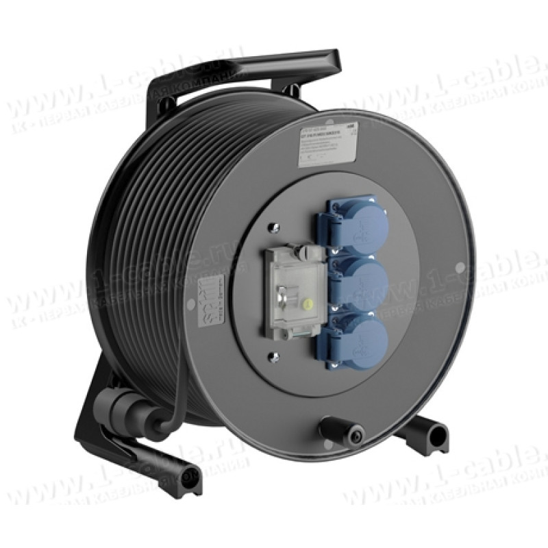 GT 310.FI.MD3 - Силовой кабельный удлинитель на катушке: 3 SCHUKO 16A, автомат защитного отключения