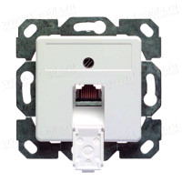 J00020A0418 - Розетка RJ-45 для внутрішнього монтажу, Cat. 5e, 1 роз'єм AMJ45 8 Up/50, колір- білий