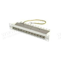 J02022A0057 - Патч-панель для встановлення в рек 10" Mini, 12 розеток RJ45, категорія 6A (500 МГц)