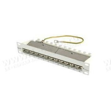 J02022A0057 - Патч-панель для установки в рэк 10"Mini, 12 розеток RJ45, категория 6A (500 МГц)