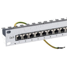 J02023A0050 - Патч-панель для установки в рэк 19", 24 розетки RJ45, категория 6+ (250 МГц)