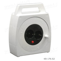 KB 170.S0 - Закрита компактна кабельна котушка-рулетка, корпус - пластик, чорний, вага 600 г